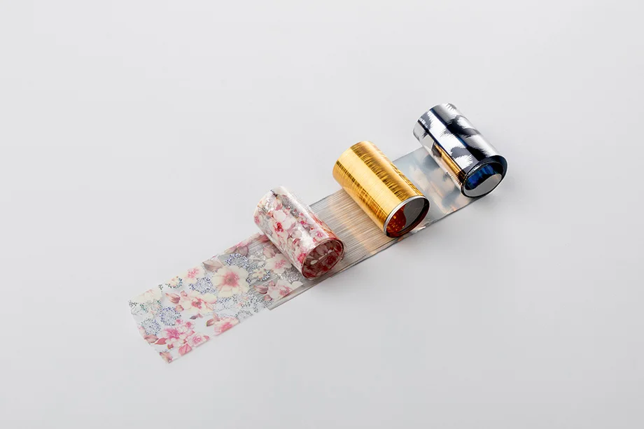 ROSALIND Slider Foil Stickers For Nails Art decals Manicure Set Design Top Semi Permanent Nail Stickers Kit Need Base Gel Polish