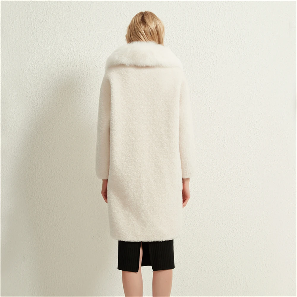 Куртка Pudi женская зимняя теплая с натуральным лисьим мехом воротником H99178 пальто