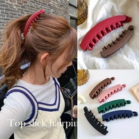 2pc korean plastic solid banana hair claw clips clamp for women girls brief hairpin wholesale hair washface accessories headwear