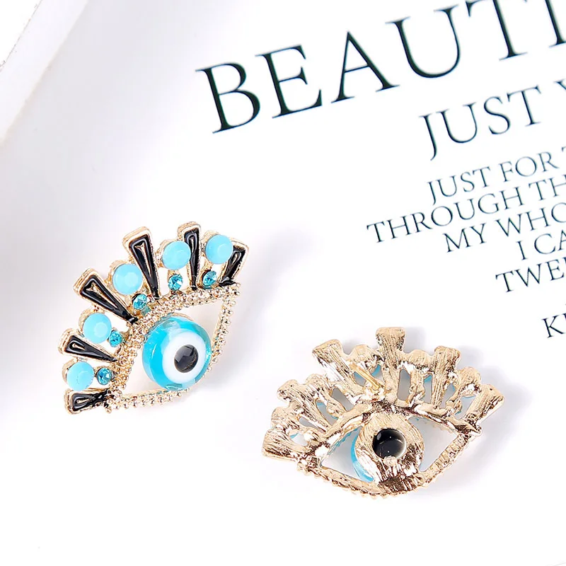 Модные серьги-гвоздики YAOLOGE от сглаза для женщин подарки девочек уникальные