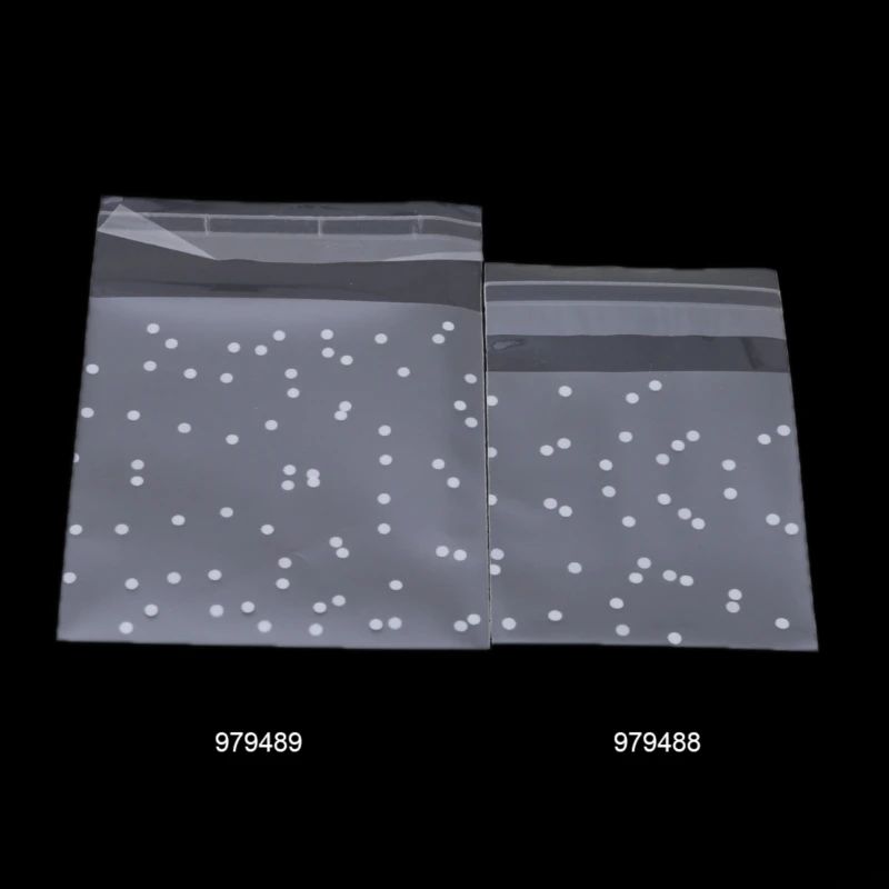 

100pcs Plastic Bags Transparent Cellophane Polka Dot Flower Candy Cookie&Candy Bag Self-Adhesive For Wedding Birthday Party