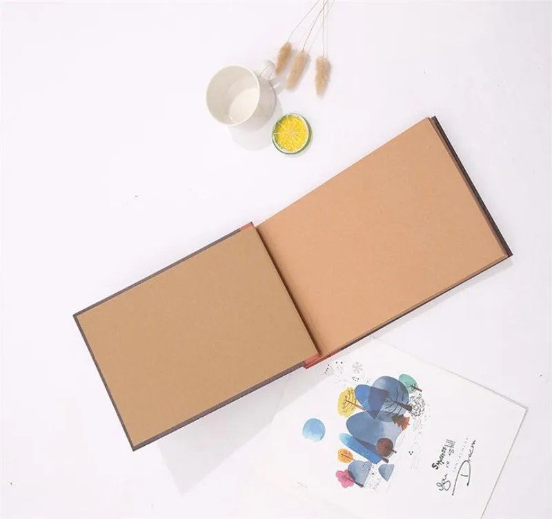 

40 Pages Albums Book Album Photo Album for Slides Kraft Paper Sheets Card Adventure Book Photo Album DIY Scrapbook for Photos