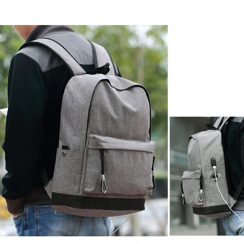 

Fashion School Bags For Teenagers USB Charging Laptop Backpack Men Nylon Waterproof Travel Backpack Casual Male Mochila 2020