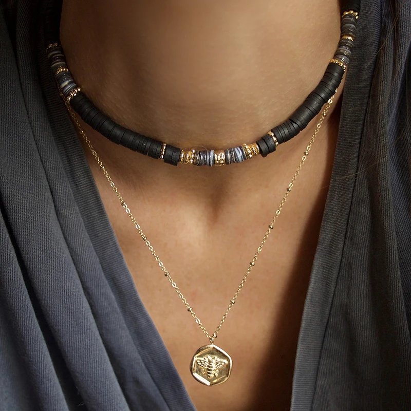 Ошейник-чокер в стиле ретро панк для мужчин и женщин колье из мягкого силикона