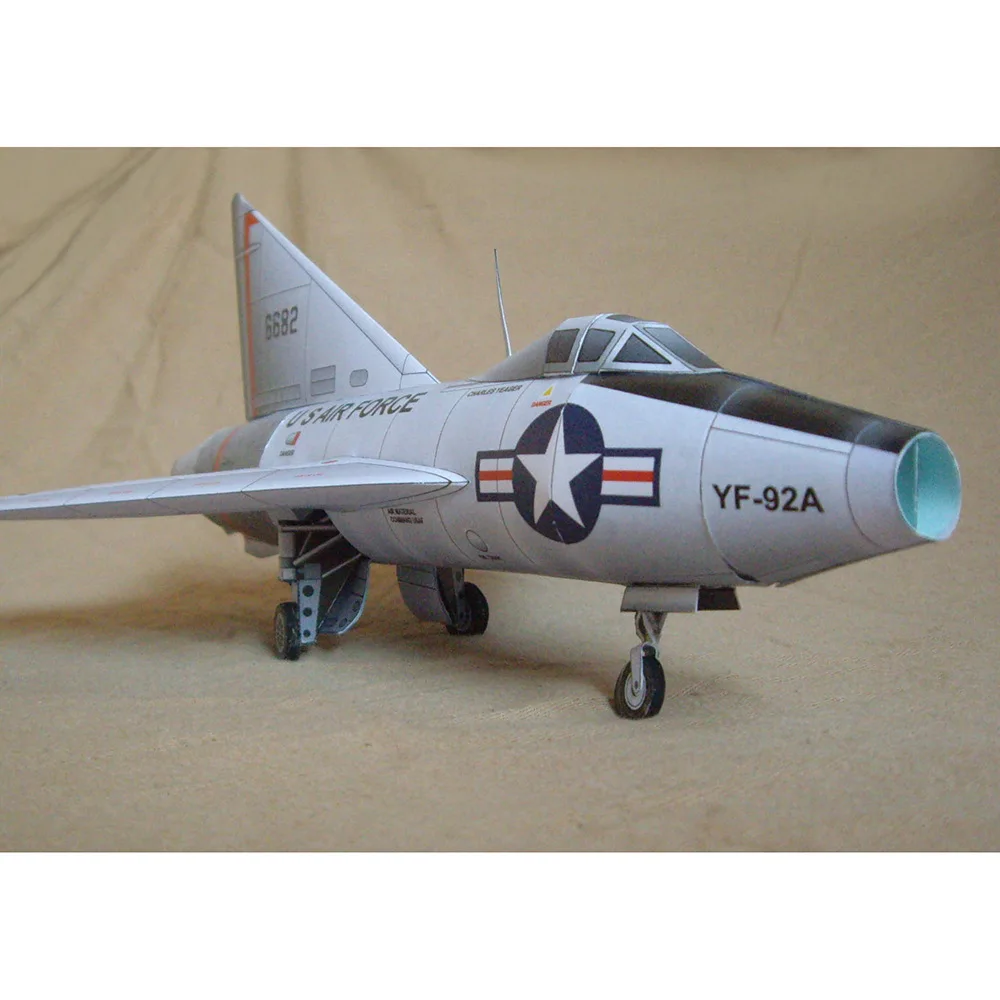 

1:48 U.S. XF-92A delta wing experiment machine paper model manual DIY activity homework hobby gift