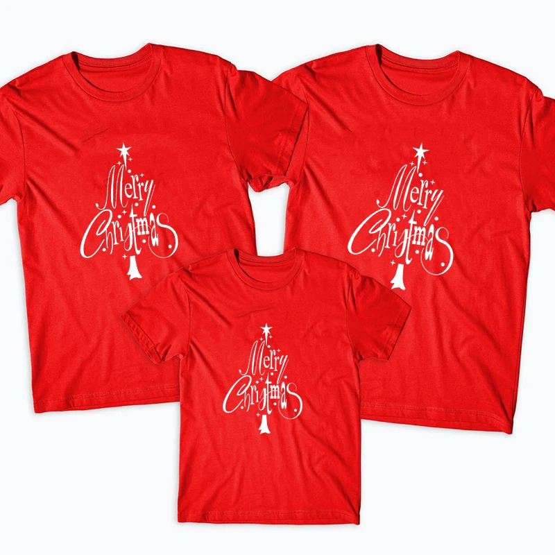 Camiseta de feliz &aacute;rbol de Navidad para familia, ropa a juego para Familia, vacaciones de Navidad, pap&aacute;, mam&aacute; y ni&ntilde;os, 1 ud.-1