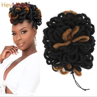 dreadlocks chignon 5 synthetic faux locs chignon hair bun pony tail hairpieces clip in hair extentions for black women heymidea