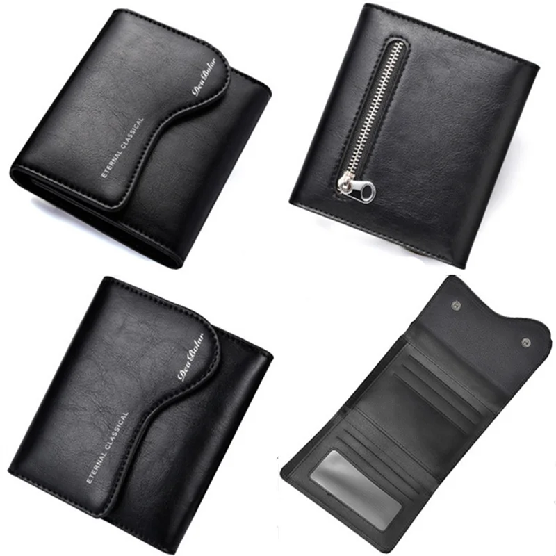 

New Wallet Leather Wallet Men's Short Wallet Hot Sale Retro Multi-card Short Wallet Multifunctional PU Waterproof Wallet