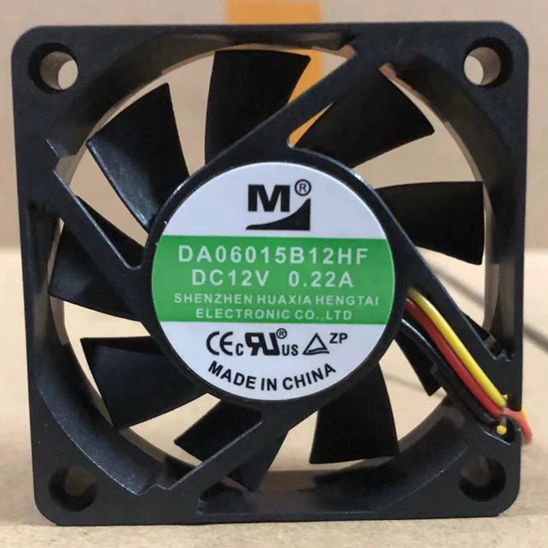 

Оригинальный yi meng DA06015B12HF 6025 12V 0.22A 6 см 3-жильный инвертор Вентилятор охлаждения воздуха вентилятор