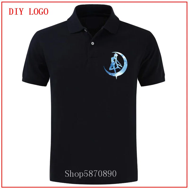 Новейшая японская рубашка-поло с аниме Сейлор Мун мужская мангой луной призмой