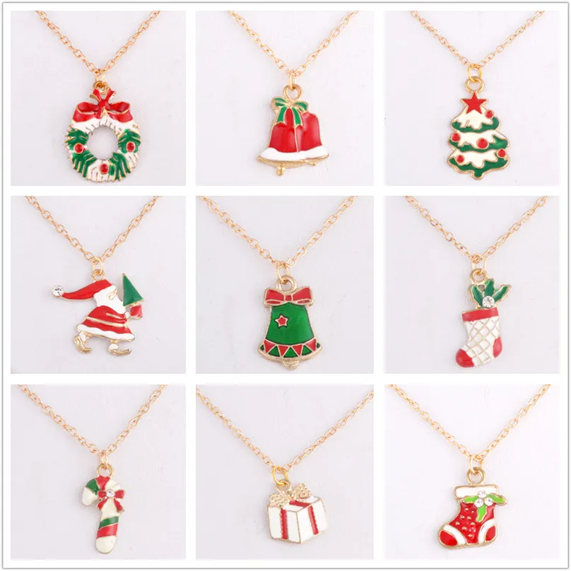 Подарок Санта Клаус Венок рождественское ожерелье чулки конфеты трость олень