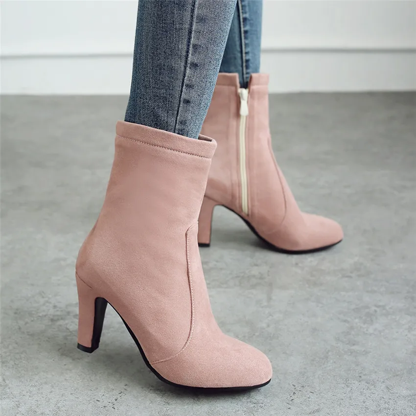 

Sexy Boots Woman High Heel Boots High Heels For Women Shoes Spring Autumn Ankle Boots Booties Female Small Big Size 32 - 47