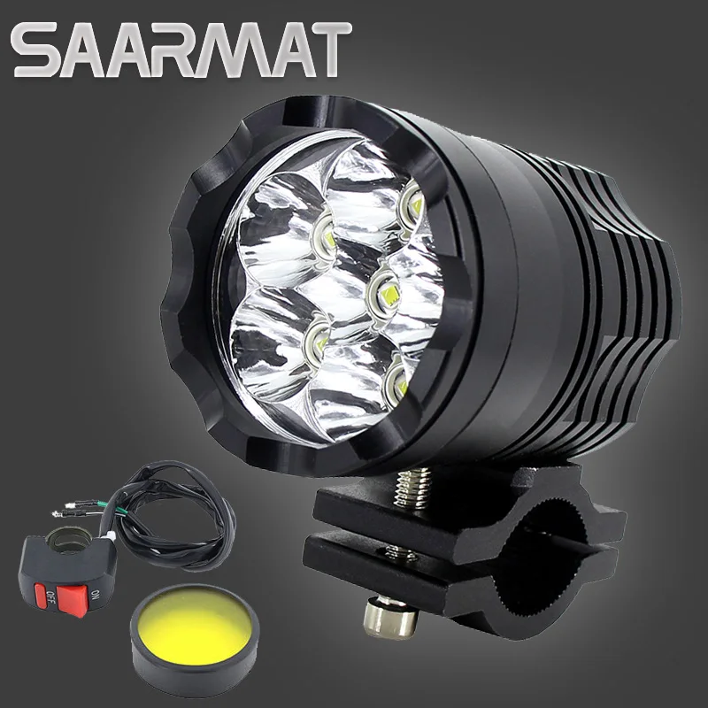 

1 PCS motorcycle auxiliary headlight T6 6chip 6000lm 12v 30W motorcycle spotlight modification accessories