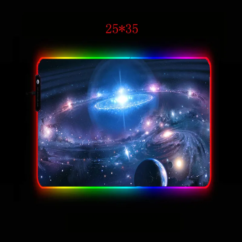 MRGBEST Outer Space Nebula Gaming Non-slip Rubber Mouse Pad Computer Large Gamer RGB LED Light Big Mause Carpet PC Desk Mat | Компьютеры и