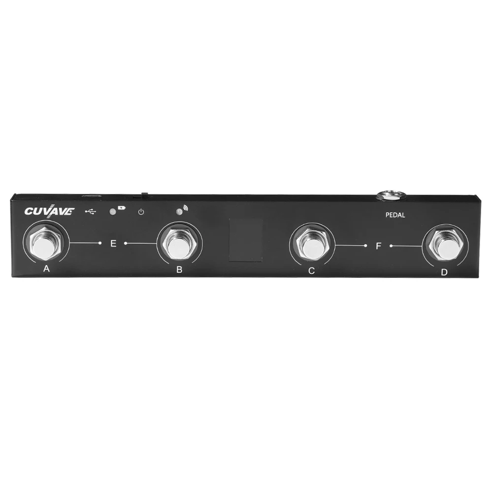 

Cuvave Programmable Bluetooth MIDI Controller 4 Buttons Footswitch Supports USB MIDI Foot Control Page Turner 2 in1 Pedal