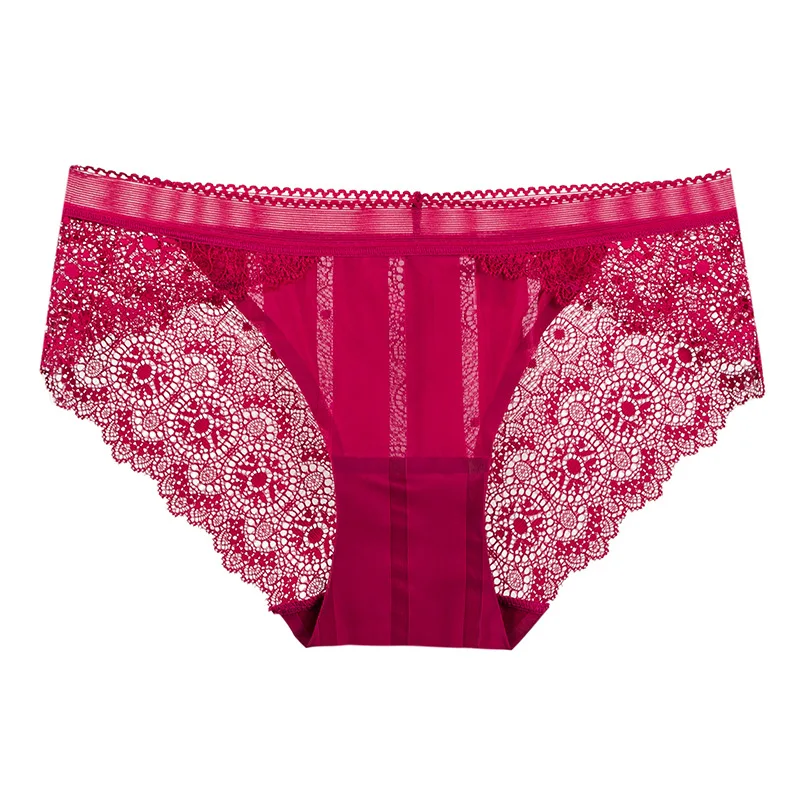 Женские бесшовные кружевные трусики из вискозы в стиле пэчворк женские