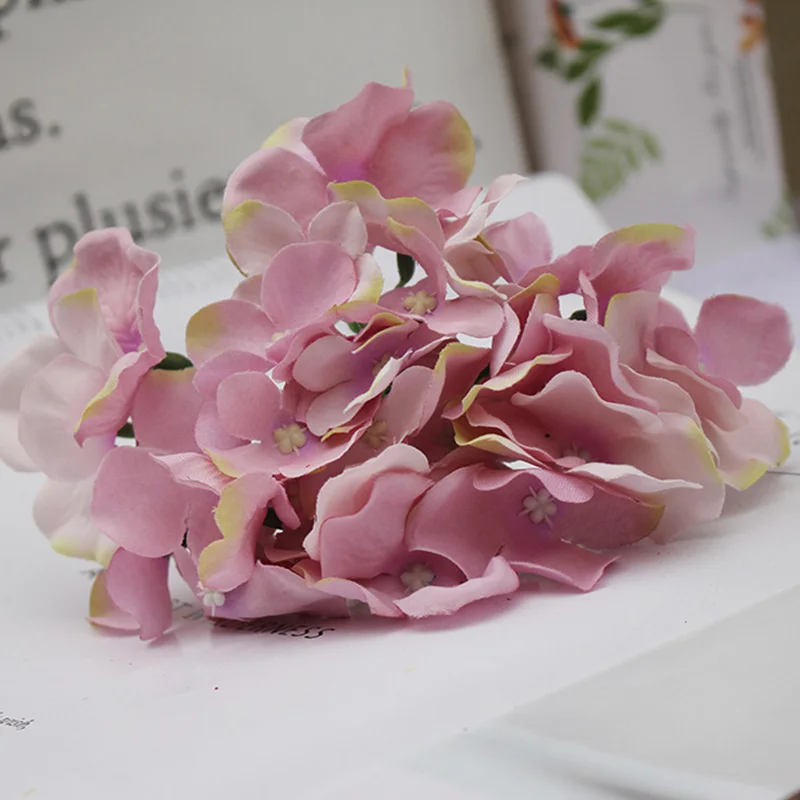 Искусственный букет гортензии цветочные шелковые цветы с бесплатным стержнем