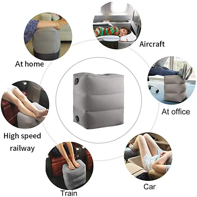 Надувная подушка для отдыха на ногах с воздушным насосом регулируемая высота