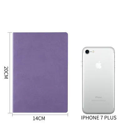 A5 мягкая точечная записная книжка Bullet Journal 128 листов записная книжка - Цвет: Purple