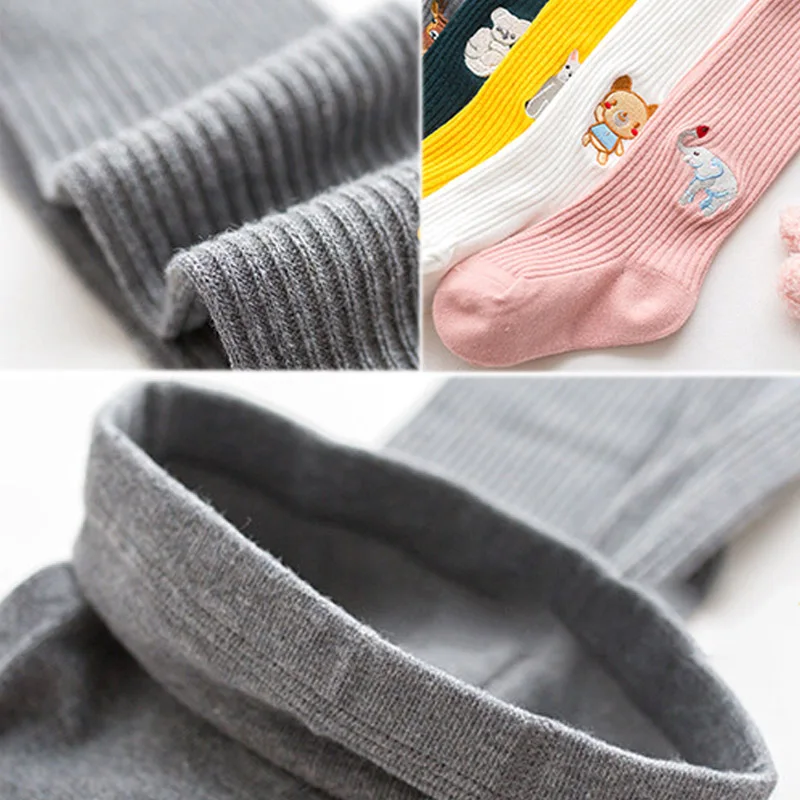 

Kids Tights Cartoon Print Pantyhose Children Baby Girls Tights Knitted Cotton Toddler Girls Stockings Girl Winter Clothes For 1-