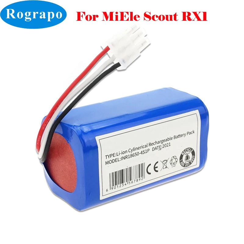 

New 14.8V 2600mAh Li-ion Battery Pack For Miele Scout RX1, RX1-SJQL0 Robot Vacuum Cleaner Part Accessories