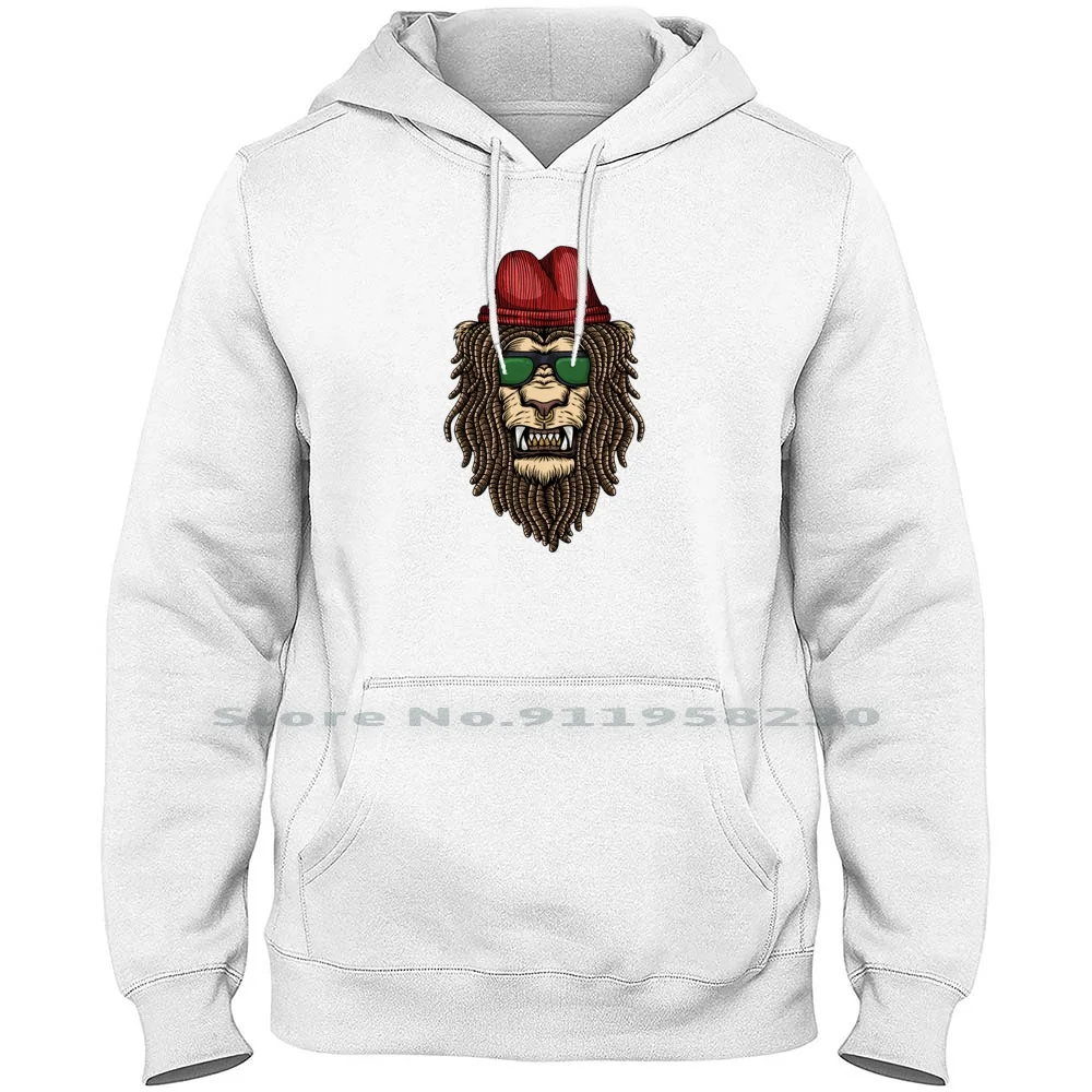 

Lion Dreadlocks Head Men WoHoodie Sweater 6XL Big Size Cotton Cartoon Movie Locks Comic Tage Read Lock Lion Head Game Age Ny