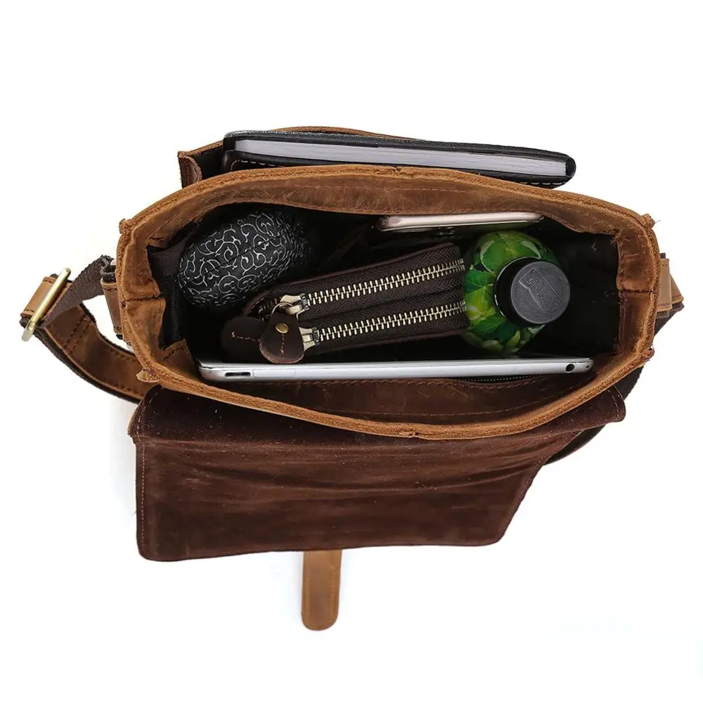 Роскошная Высококачественная Мужская кожаная сумка мессенджер через плечо