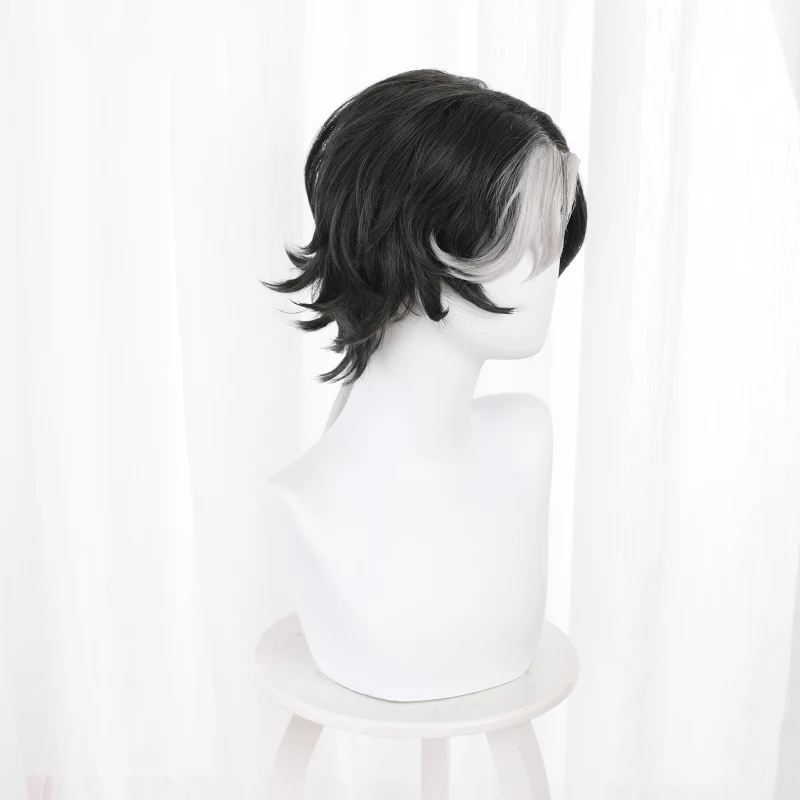 Парик Д. М. Из синтетических черных и серых волос для мальчиков девочек |