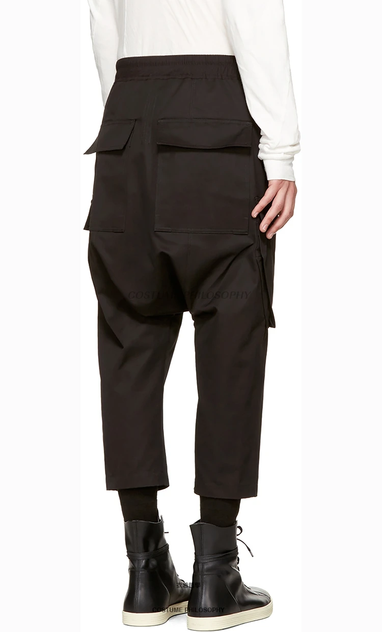 Мужская одежда стилист модные хип хоп мужские штаны шаровары повседневные