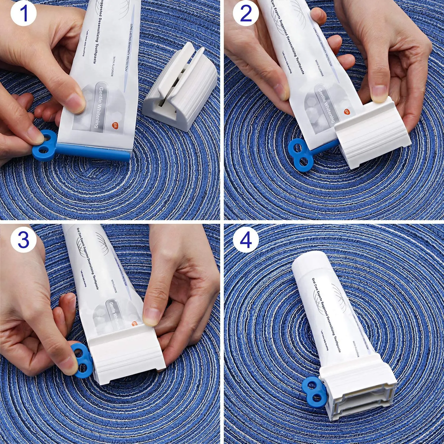 

1 Pcs Rolling Tube Toothpaste Squeezer Toothpaste Seat Holder Stand Rotate Toothpaste Dispenser for Bathroom Wringer Seat Holder