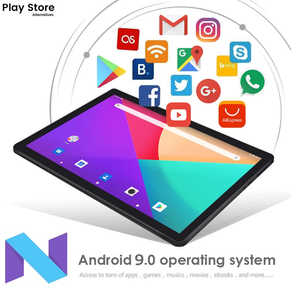 Планшет BDF Android 10 дюймов 3G телефонные звонки 9 0 2 ГБ + 32 планшетный ПК с двумя Sim