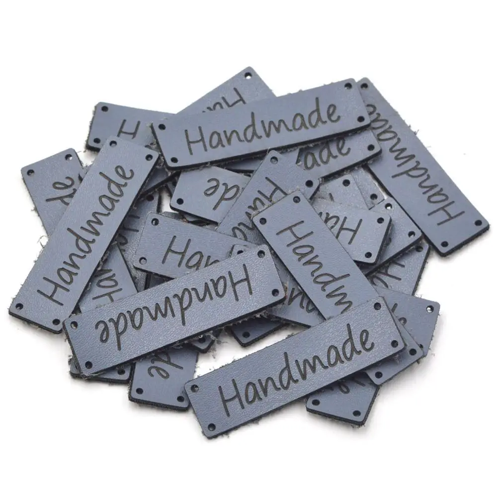 No.8-4.85cm x1.35cm KALASO Высокое качество 20 шт ручной работы этикетки для одежды кожаные этикетки ручной работы бирки джинсы сумки обувь DIY Швейные принадлежности - Цвет: No.8-4.85cm x1.35cm
