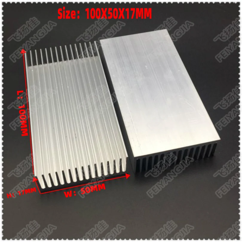 

2 pieces 100x50x17MM dense tooth type radiator aluminum radiator/fan radiator chip radiator