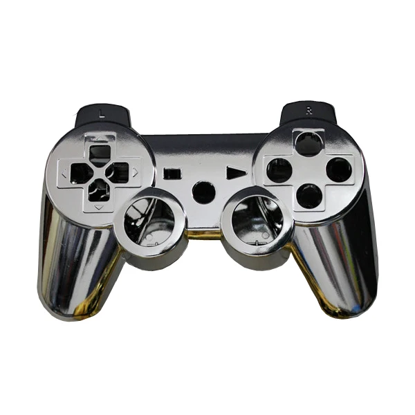 OSTENT полный контроллер чехол корпус кнопка Комплект для sony PS3 Bluetooth контроллер - Цвет: Серебристый