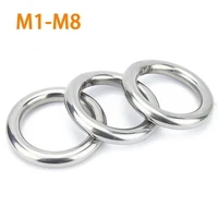 heavy duty welded round rings smooth solid o ring 304 stainless steel for rigging marine boat hammock yoga hanging ring m3 m8