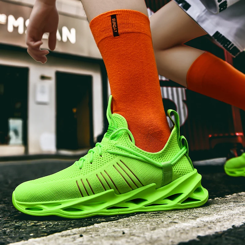 

Cushion Lightweight Running Shoes Men Air Mesh Breathable Sneaker Comfortable Soft Outdoor Jogging Sport Wear-resistant Non-slip