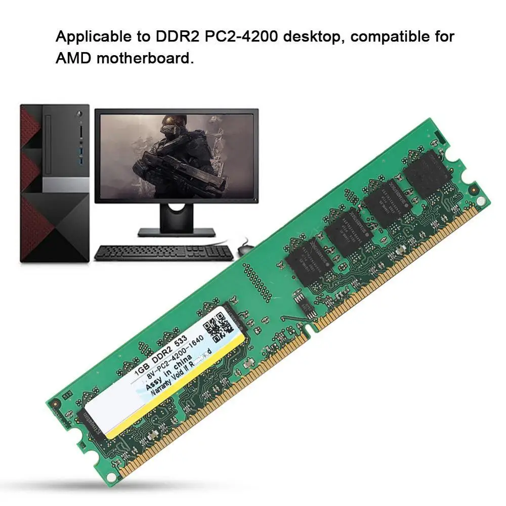 Xiede DDR2 533 МГц 240Pin 1G настольная карта памяти для компьютера AMD полоса пропускания 1 8