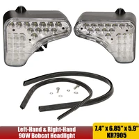 7x7 90W Led Headlight Includes Connector For Bobcat M Series Skid Steer T630, T650, T470, T750, T770, T870+ 7251341, 7138041