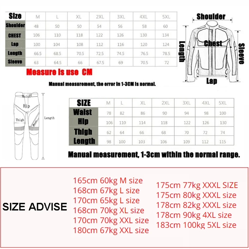 Motorcycle protective gear Jackets Protection Pants Clothes Guard Breathable Motocross Moto Jaqueta Chaqueta Racing Trousers | Автомобили