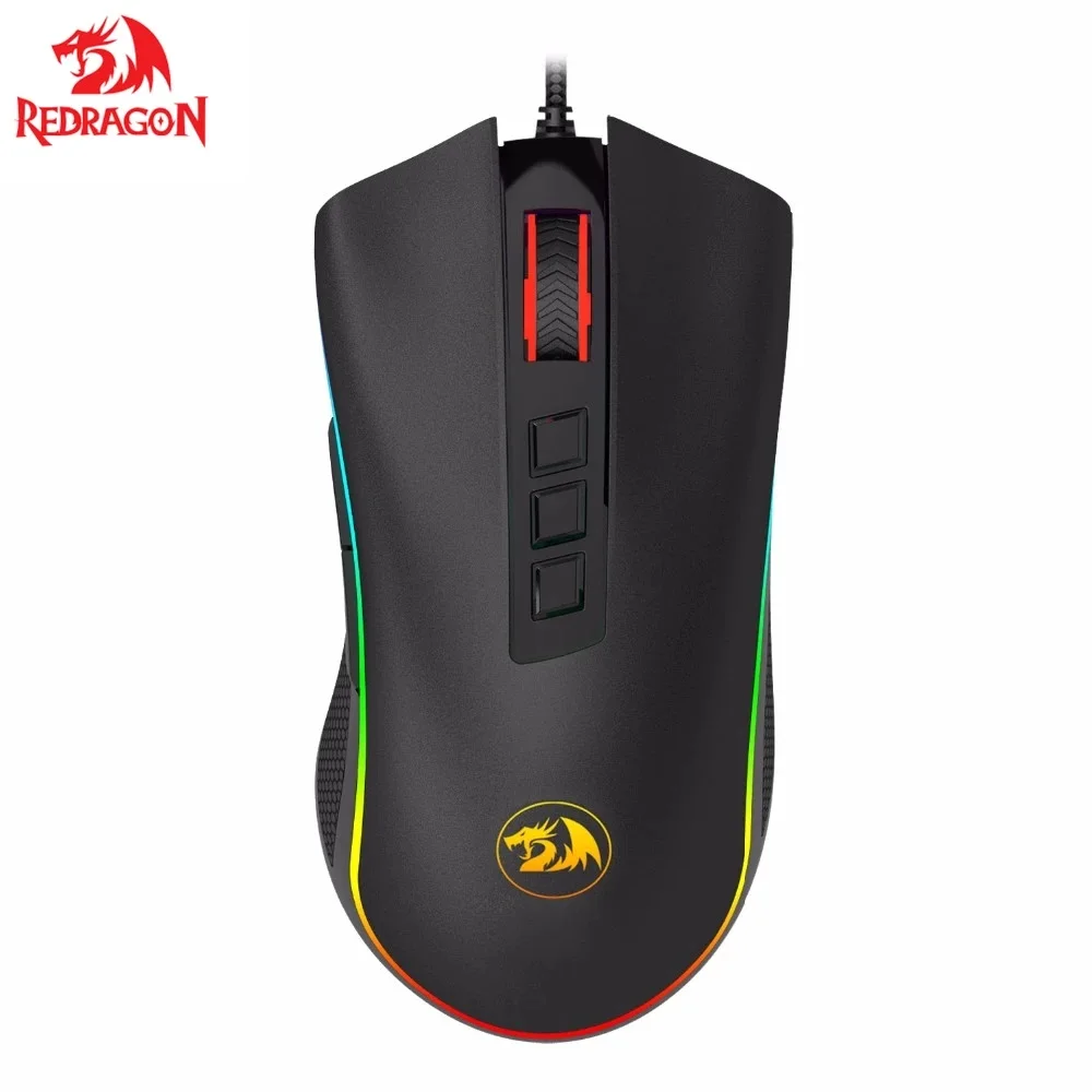 

Redragon M711 COBRA Gaming Mouse with 16.8 Million RGB Color Backlit, 10,000 DPI Adjustable, Comfortable Grip, 7 Programmable