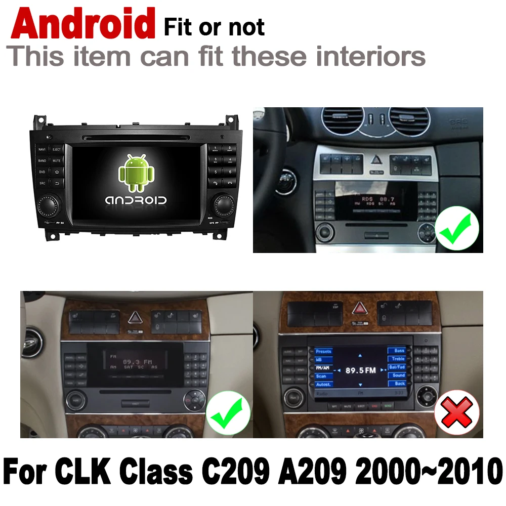 For Mercedes Benz CLK Class C209 A209 2000~2010 NTG 2 Din Car Multimedia Player Android Radio GPS Navigation Stereo audio IPS | Автомобили