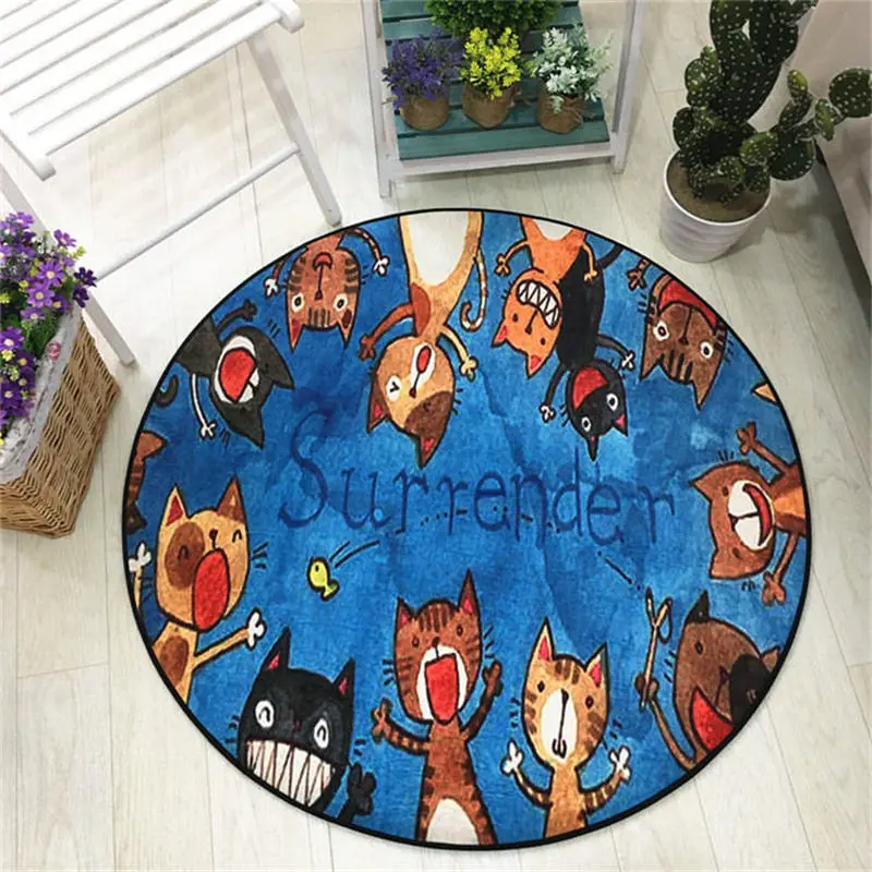 

Round Carpet For Bedroom Kitchen Mats For Floor Large Rug For Living Room Kids Room Carpet Floor Mat Cartoon Microfiber Alfombra