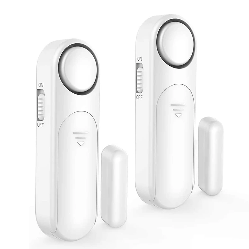 

2 Pack Door Alarm, Wireless Window Contact Sensor Alarm Sensor 4 Modes Wireless Door Open Sensor Alarm for Security
