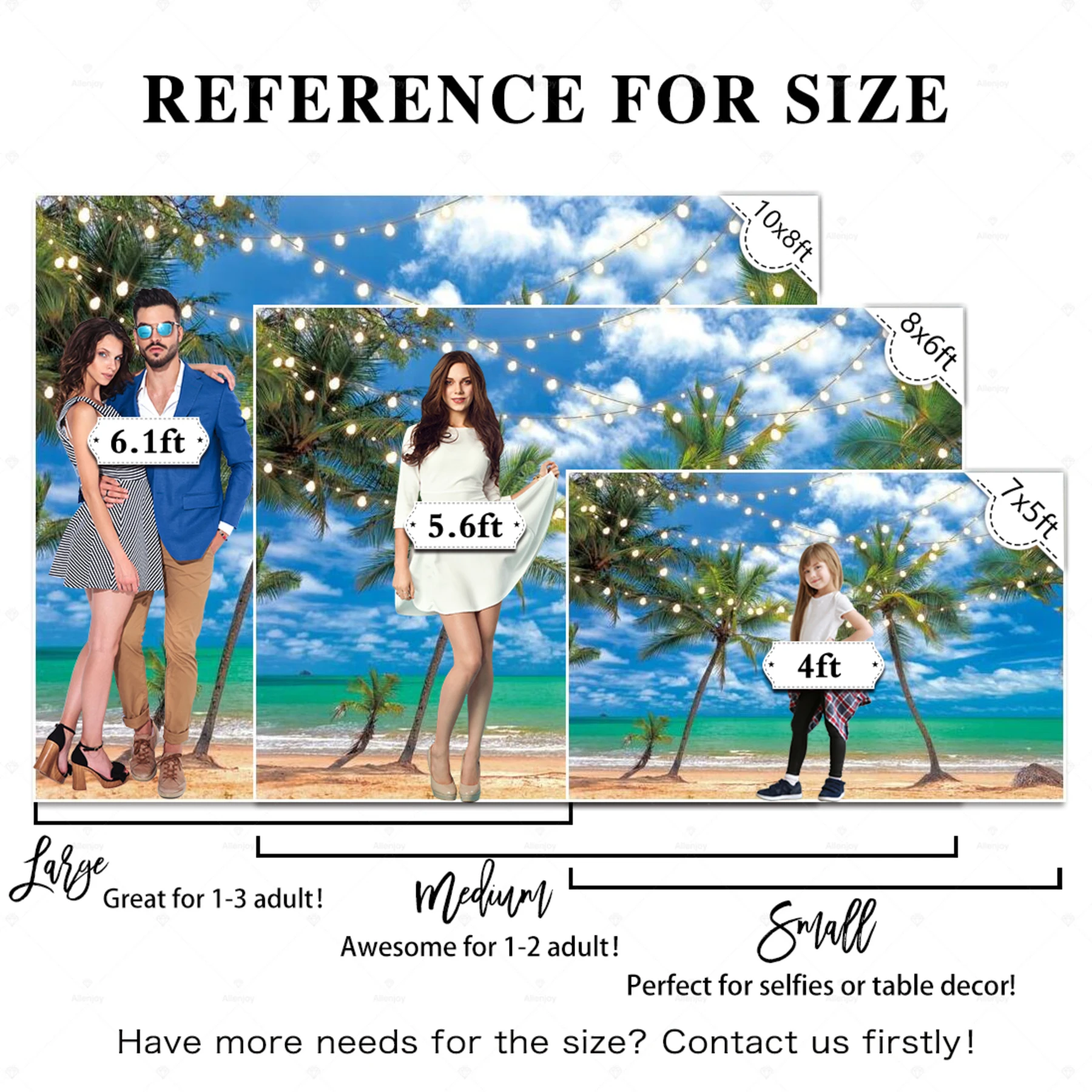 

Allenjoy 7x5ft Hawaii Tropical Beach Backdrop for Birthday Party Vacation Dance Studio Tools Decoration Shooting Background