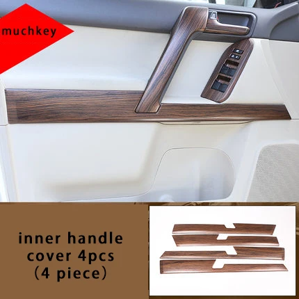 

For Toyota prado 2010-2019 Pine grain Door trim decoration panel molding trim 4pcs