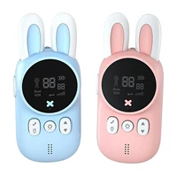 2 pack walkie talkie handheld transceiver two way 3km range uhf radio lanyard interphone for kids children baby gift