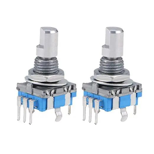 2 шт. 360 градусов Поворотный кодовый переключатель цифровой потенциометр EC11 5