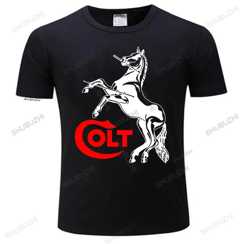 

man Fashion brand summer t shirt mens loose funny t-shirt COLT Logo Rifles s Revolvers Gun men cotton casual tee shirt tops