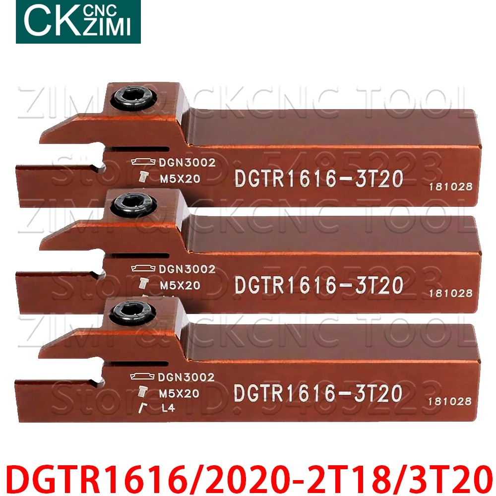 

1PCS DGTR2020-3T20 DGTR1616-2T18 DGTR1616-3T20 CNC Grooving Tools Holder External Grooving Lathe Tool for DGN2003 DGN3003 insert