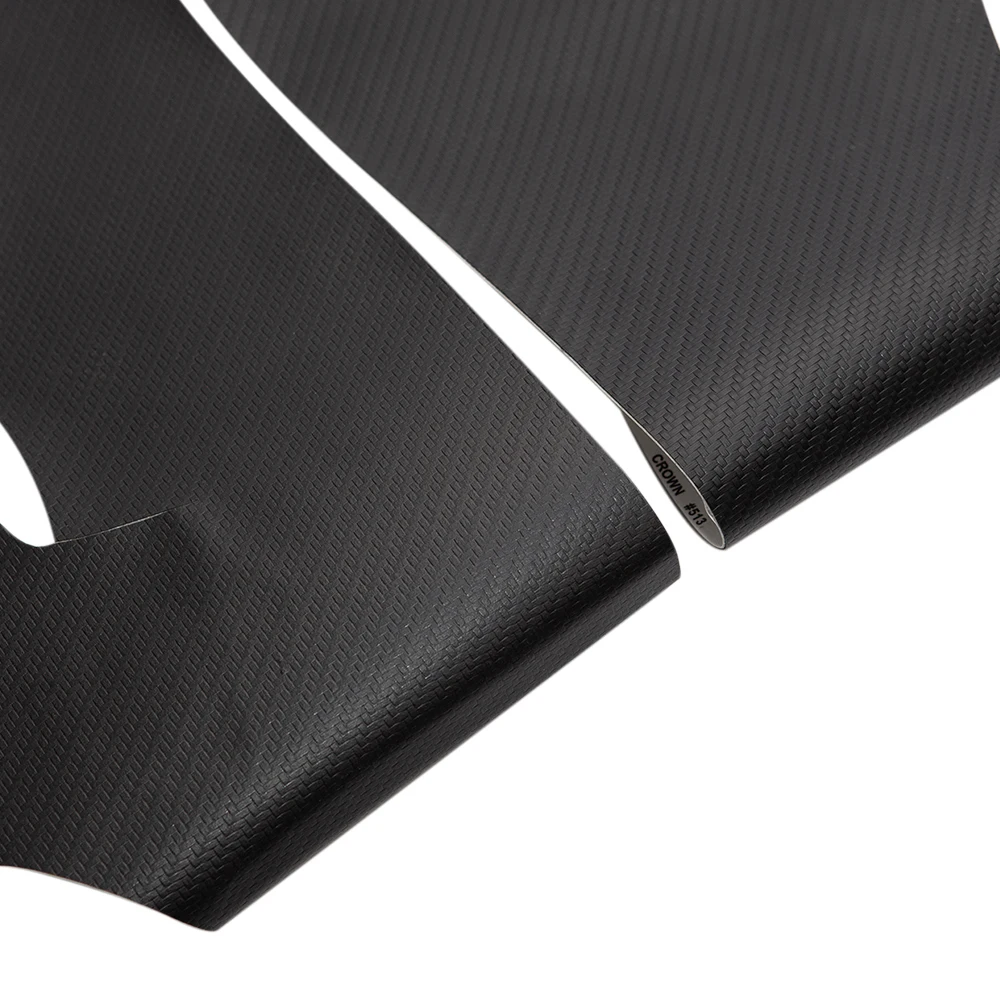 

Carbon Fiber Style Car Leather Front Rear Door Sill Protective For Tesla Model 3 2017-2020 4PCS